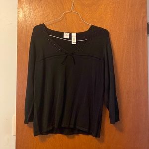 Emma James Black XL long sleeve shirt